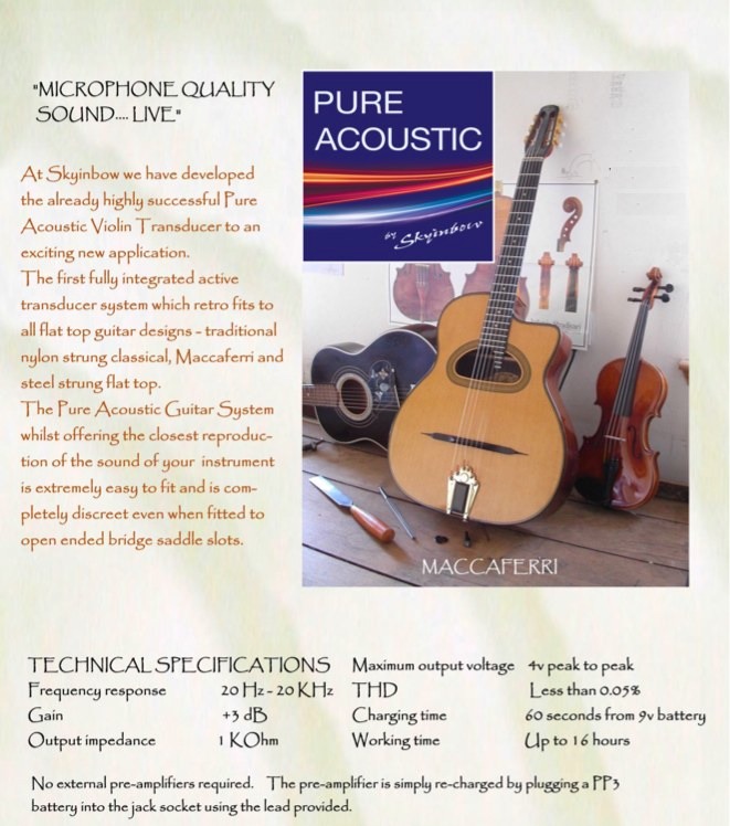 Pure Acoustic Guitar Pickup Brochure